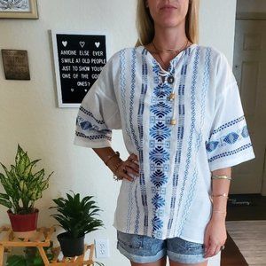 Handmade Aztec Style Tunic - Size L